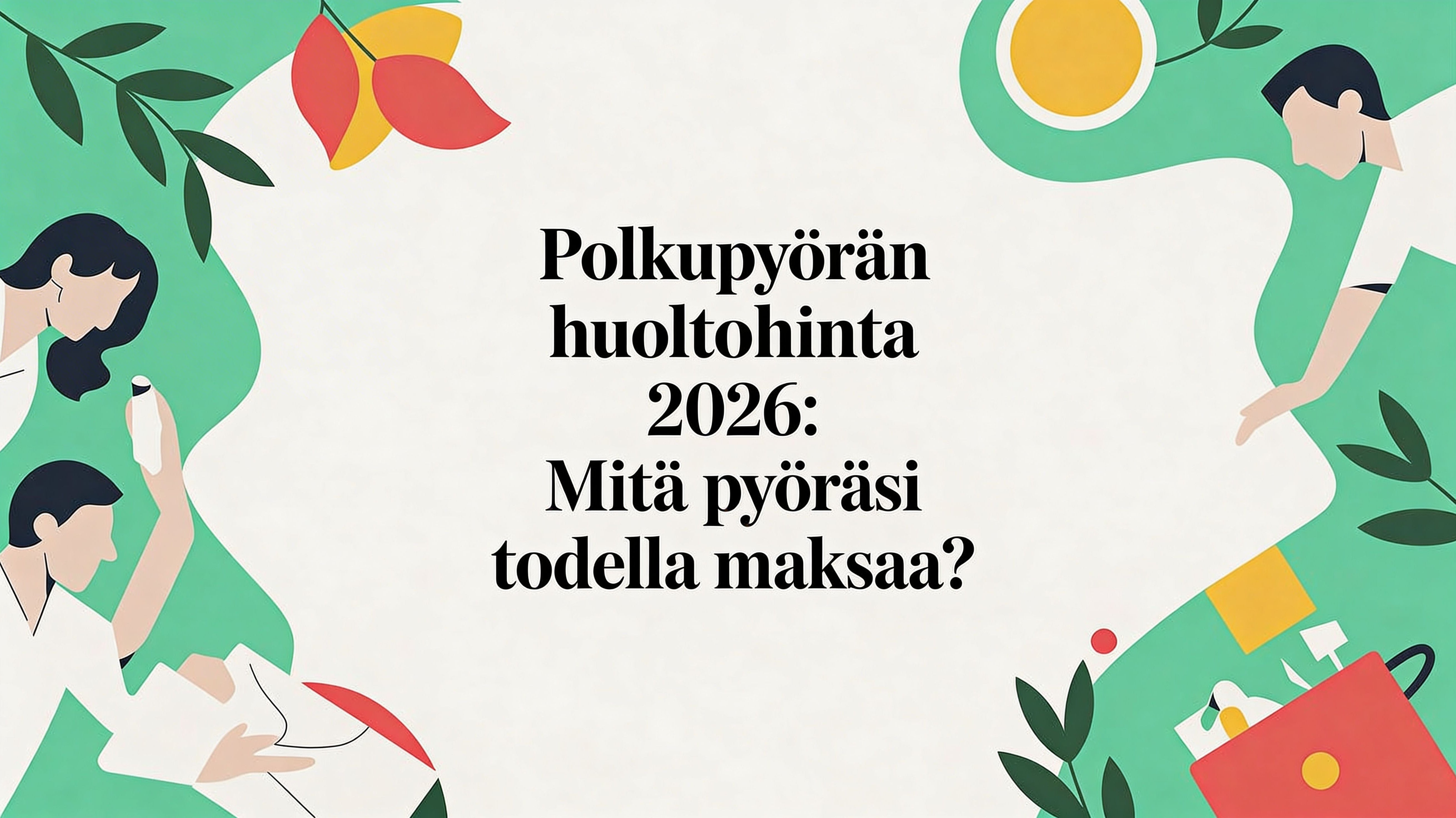 Pyörämekaanikko huoltaa polkupyörää huoltopisteellä