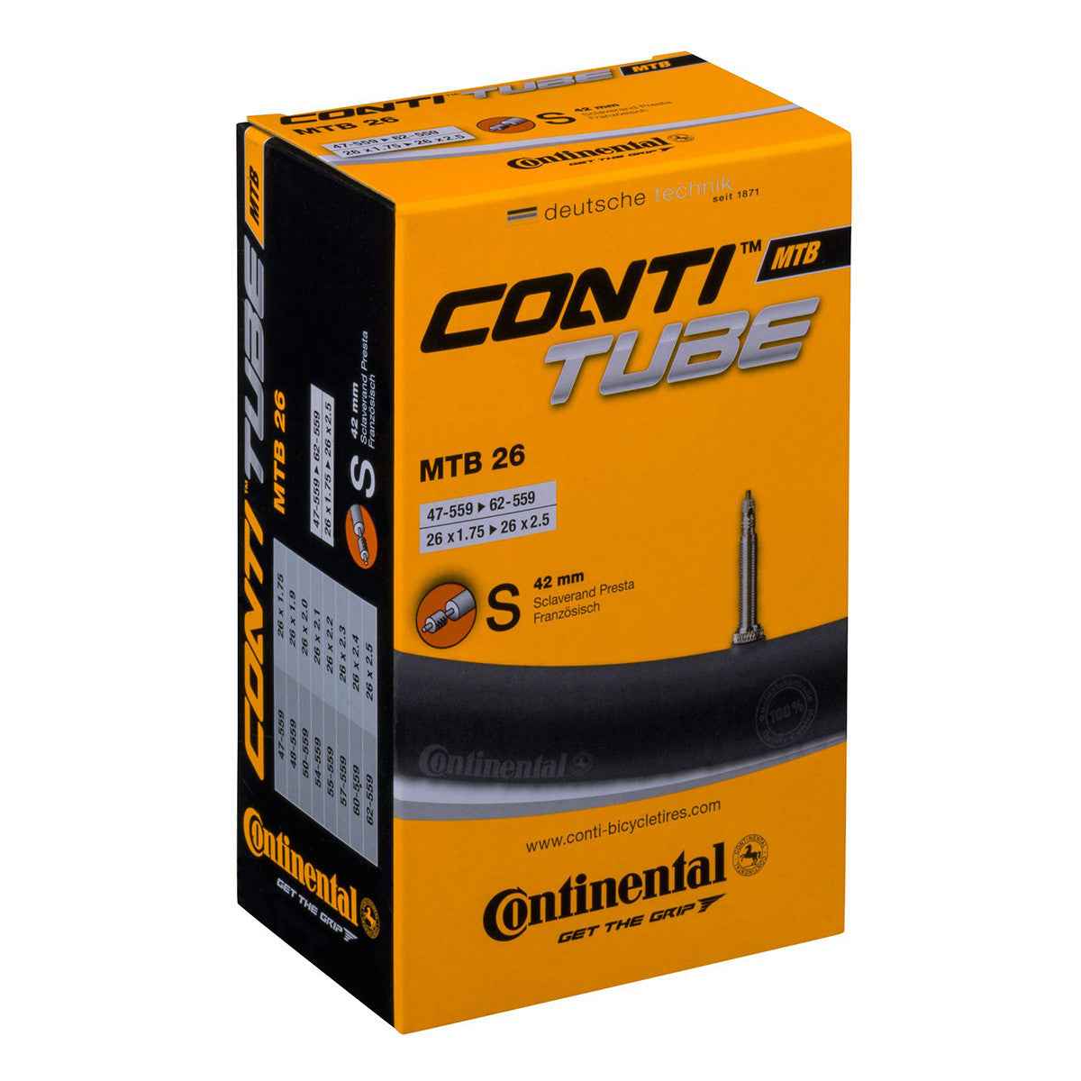 Continental 26'' MTB Prestaventtiili sisärengas
