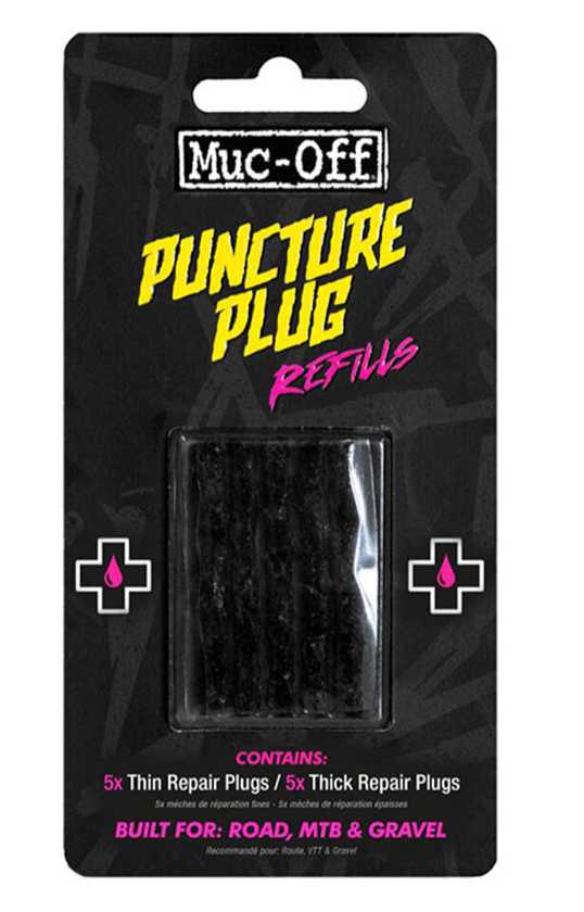 MUC-OFF B.A.M. Puncture Plugs Refill Pack Contains 5x thick plugs and 5x thin plugs