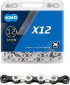 KMC 12v Ketju X12 Silver/Black, 1/2 x 11/128", 126L