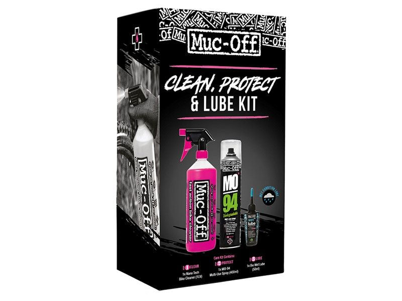 Muc-Off Wash, Protect and Wet Lube Kit Puhdistussetti