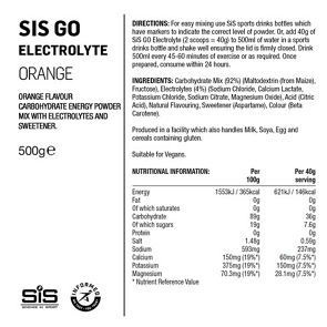 SIS Go Energy + Electrolyte Appelsiini 500G